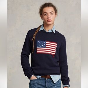 Men’s Ralph Lauren US flag swear in Navy Size LARGE